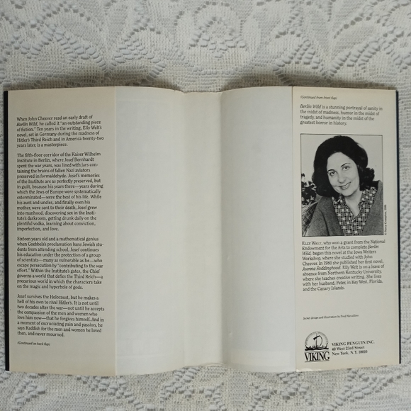 1986 First Edition Berlin Wild Elly Welt World War II Novel W/ Dust Jacket - Picture 5 of 10
